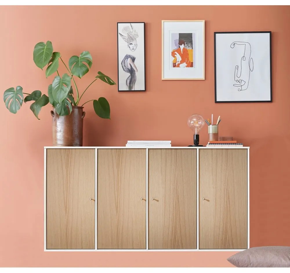 Biały modułowy system półek 136x69 cm Mistral Kubus – Hammel Furniture