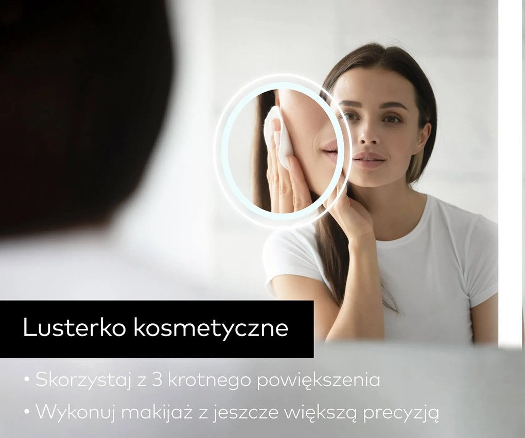 Nowoczesne Lustro LED na Poddasze Podświetlane Ścienne L62