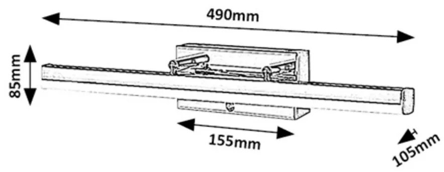 Rabalux 75016 oświetlenie łazienkowe LED Turgon, 13 W, chrom