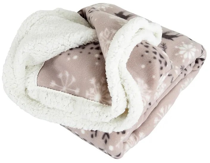 B.E.S. Petrovice Kocyk dla niemowląt BuffaloPłatki śniegu szaro-biały, 150 x 200 cm