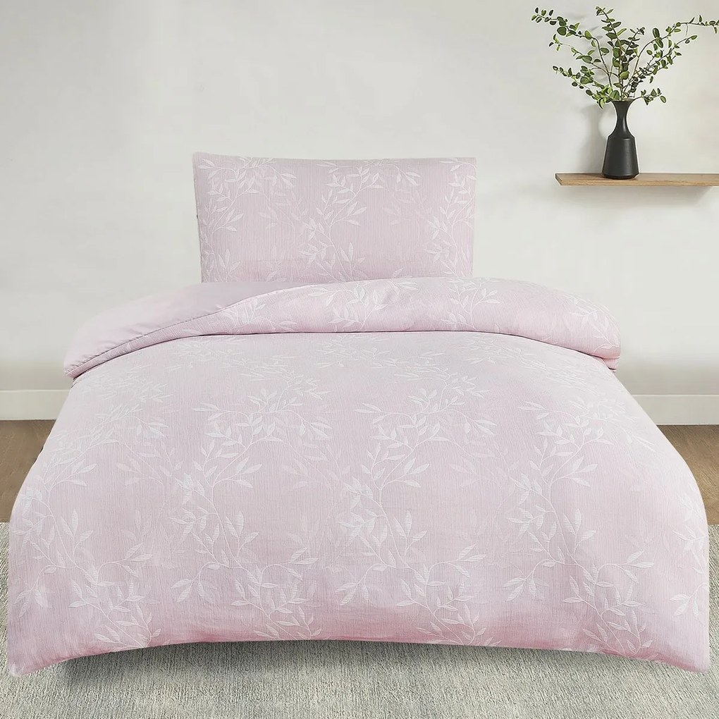 Pościel żakardowa Denver różowy, 140 x 200 cm, 70 x 90 cm