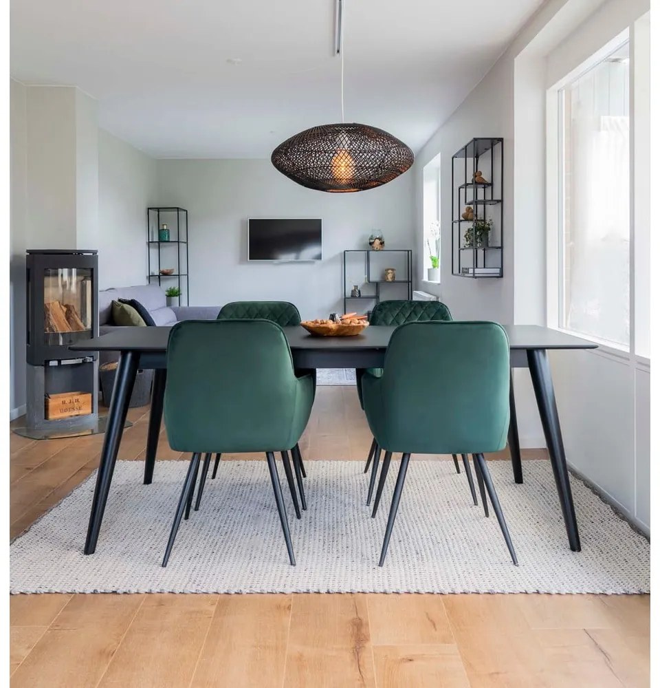 Komplet 2 ciemnozielonych krzeseł House Nordic Harbo