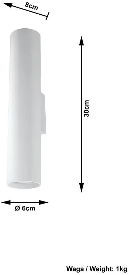 Minimalistyczny podłużny kinkiet S5-W85