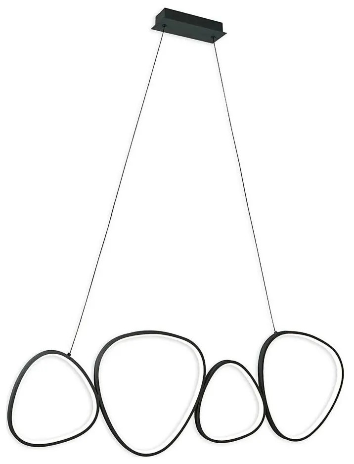 Lampa wisząca LED na lince PETRA LED/48W/230V 4000K czarna