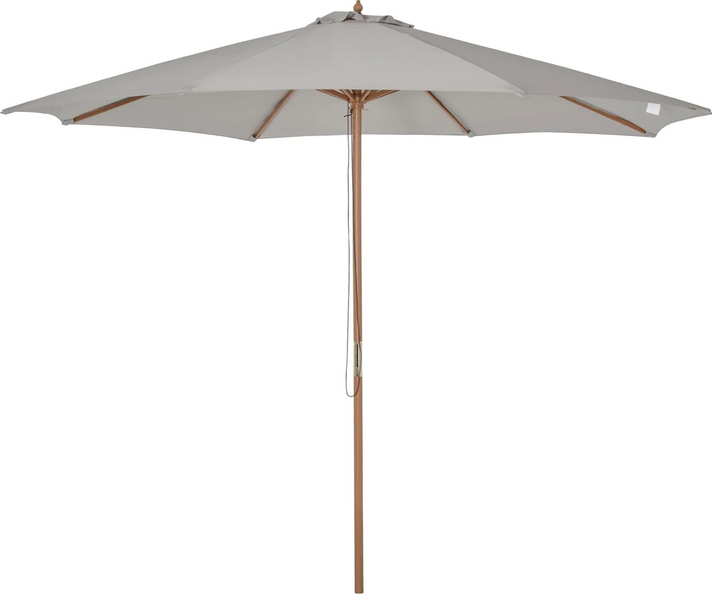 Outsunny Parasol Ogrodowy Drewniany z Mechanizmem 300 cm Szary