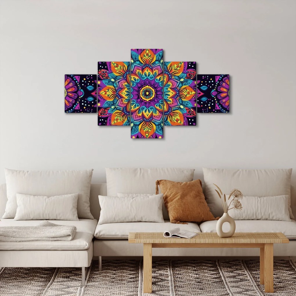 Obraz - Kalejdoskopowa mandala (125x70 cm)