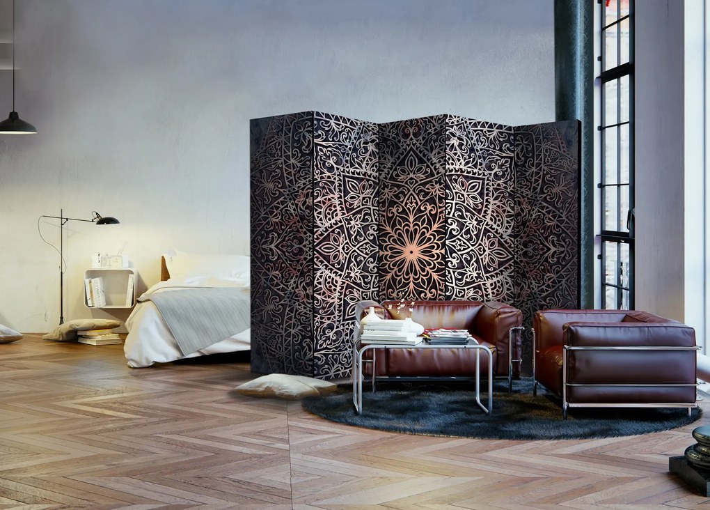 Parawan akustyczny Orient 225x172 cm 5-częściowy szary ARTGEIST B
