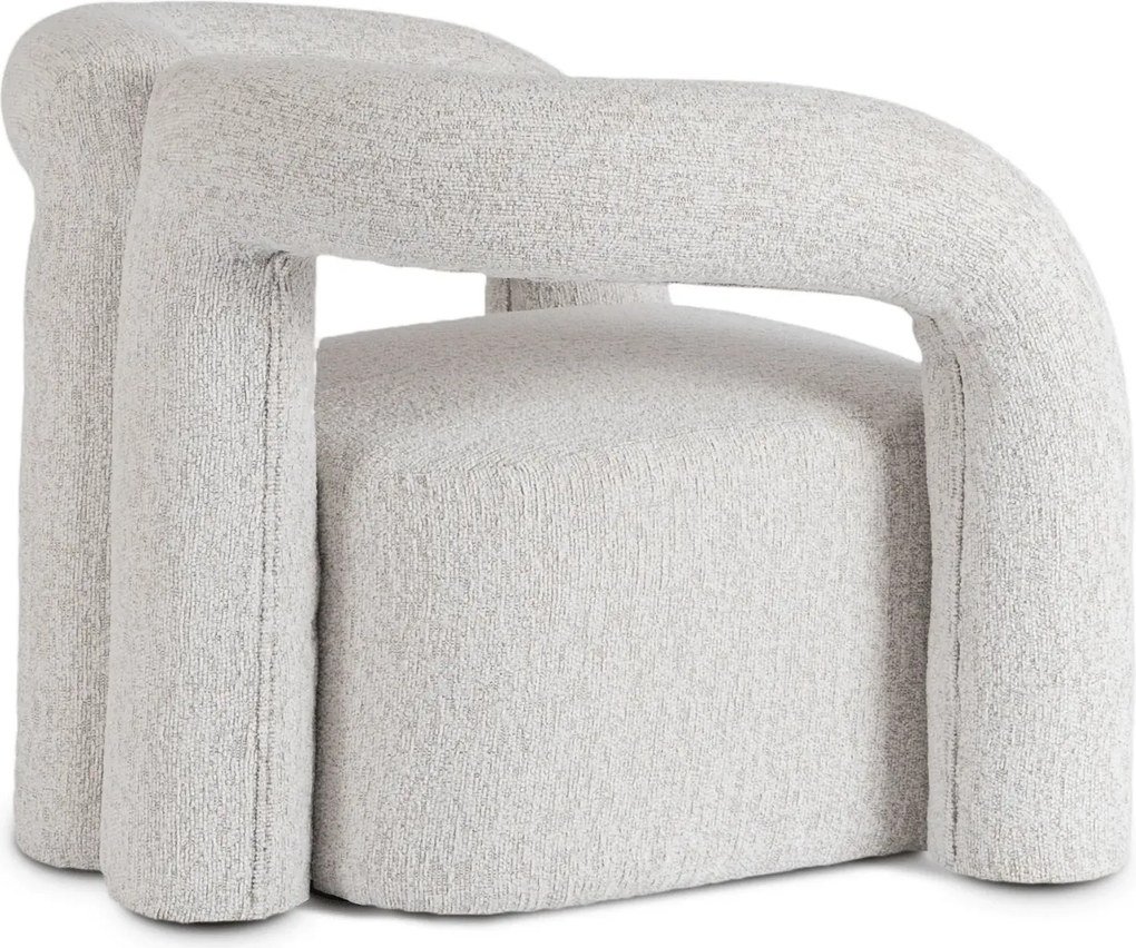 Szary designerski fotel do salonu w stylu nowoczesnym C2-B78