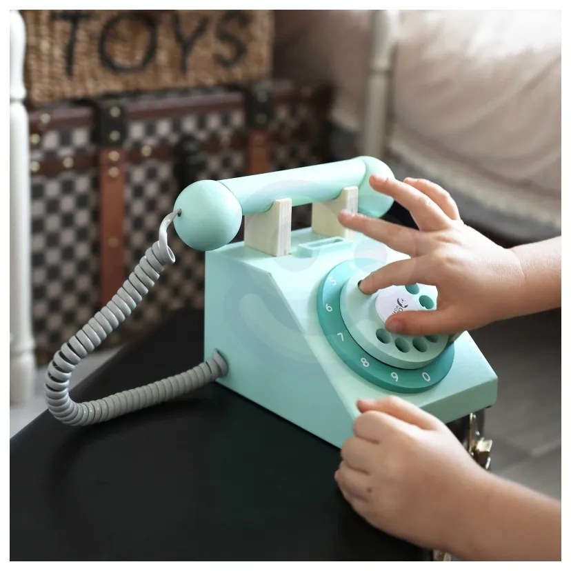 Classic world klasyczny drewniany telefon dla dzieci 4 el.