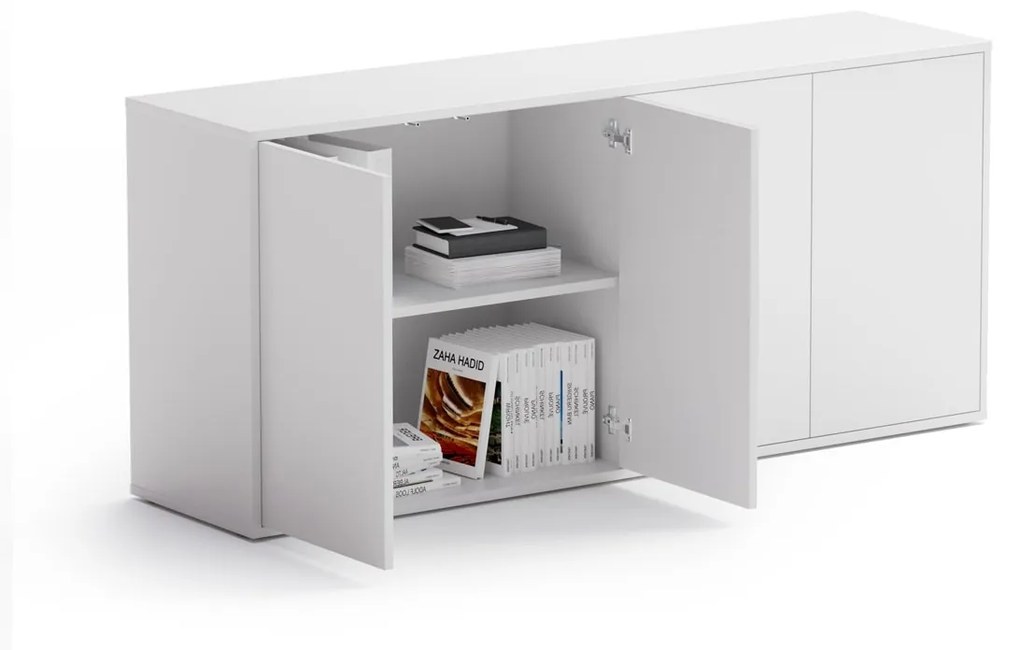 Szafka niska z drzwiami BLOCK Biała