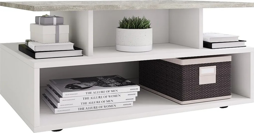 Drewniany zmiękczony stolik kawowy Esila