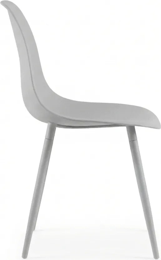 Krzesło do kuchni OSAKA plastikowe, jasnoszare