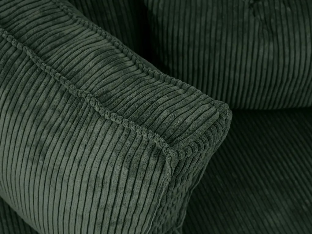 Rozkładana narożna sofa SMART COSARO ciemnozielona, dwustronna + 2 poduszki GRATIS