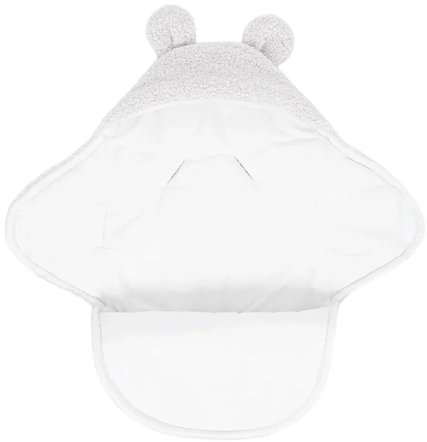 Rożek niemowlęcy z materiału sherpa w kolorze kości słoniowej 45x80 cm – Meowbaby