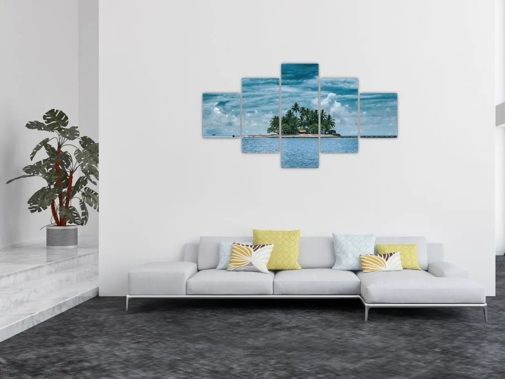 Obraz - wyspa na morzu (125x70 cm)