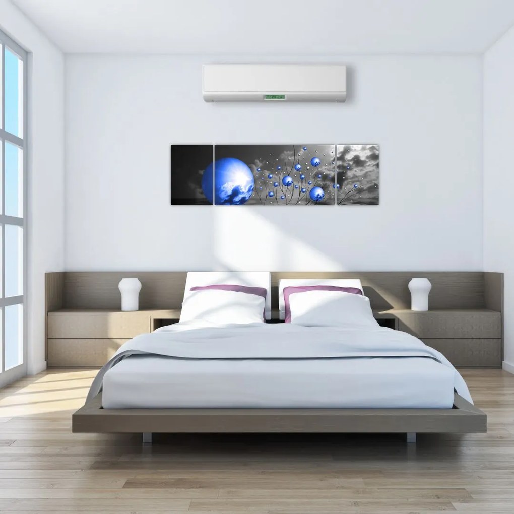 Obraz ciemnoniebieskich kul (170x50 cm)