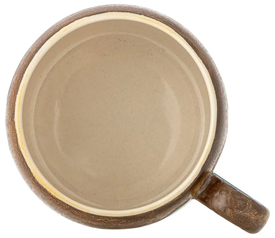 Zielono-brązowe kamionkowe kubki zestaw 4 szt. 400 ml Sheen – Bloomingville