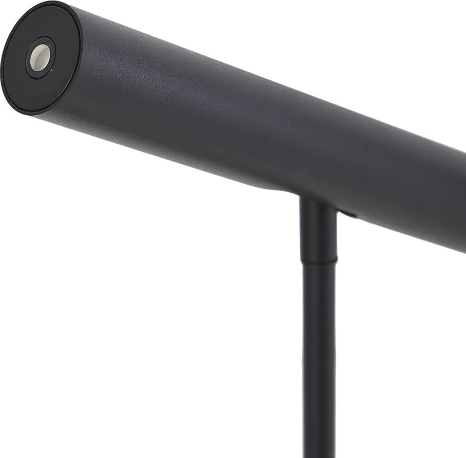 Nowoczesna lampa stołowa czarna z wbudowaną diodą LED i ściemniaczem dotykowym - Neva