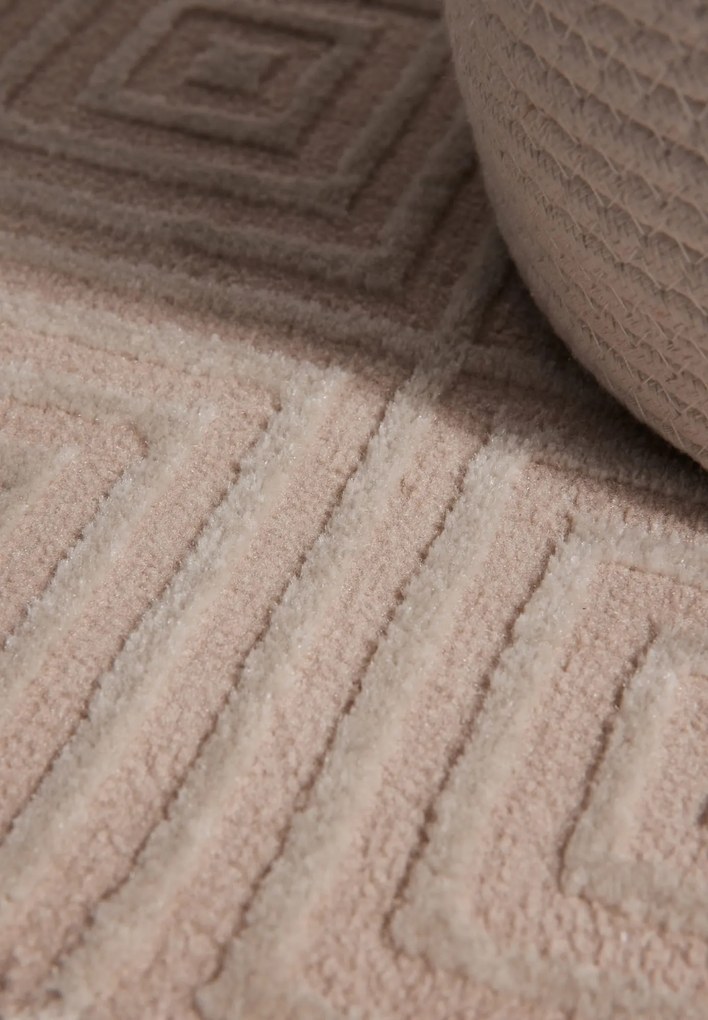 Dywan nowoczesny Perles Romby beżowy 160 cm x 235 cm