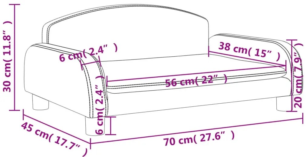 Brązowa sofa dziecięca ze sztucznej skóry A9-C99