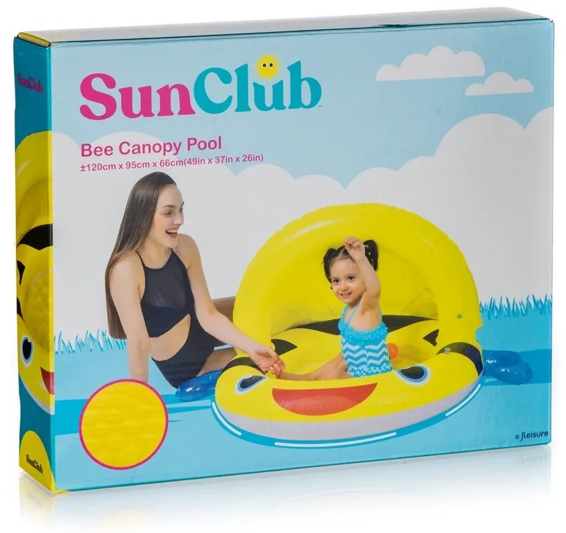 Vetro-Plus Basen dla dzieci z daszkiem Pszczółka,średnica 120 cm