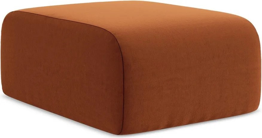 Aksamitny podnóżek w kolorze terakoty Lani – Makamii