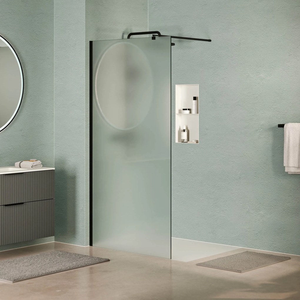 Walk-In Dusche EIRA - Milchglas 8 mm und 10 mm
