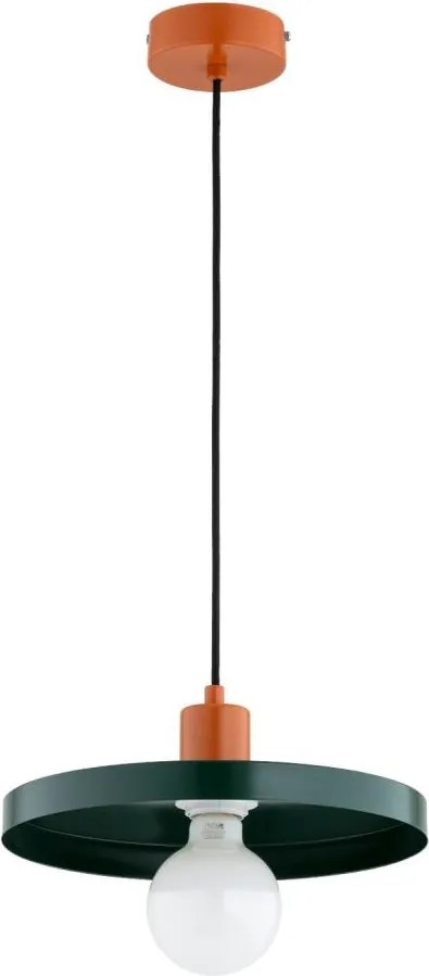 Lampa wisząca na przewodzie LITO 1xE27/15W/230V zielono-miedziana