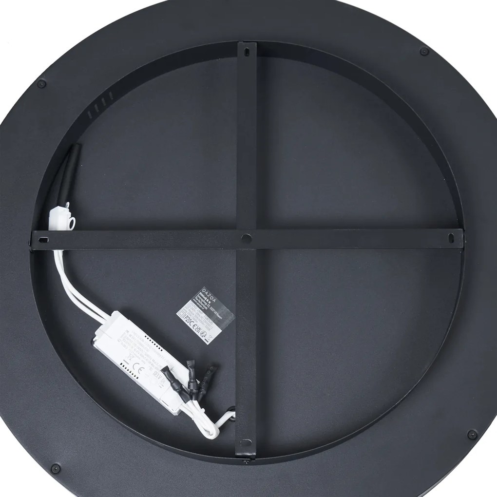 Designerska lampa sufitowa czarna ze złotem 60 cm z LED z 3-stopniowym przełącznikiem - Ingo