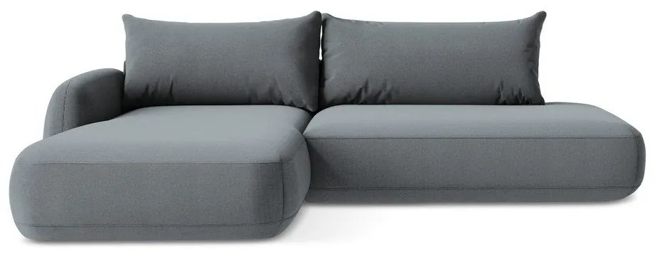 Szaroniebieski rozkładany narożnik (lewostronny/z szezlongiem) Hale – Makamii