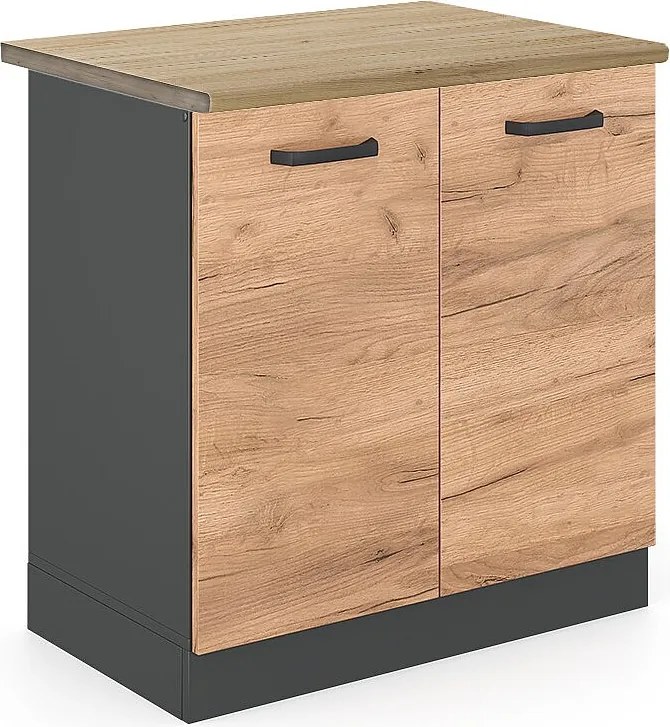 Szafka pod zlew złoty dąb energetyczny 80x60x81.6 r-line