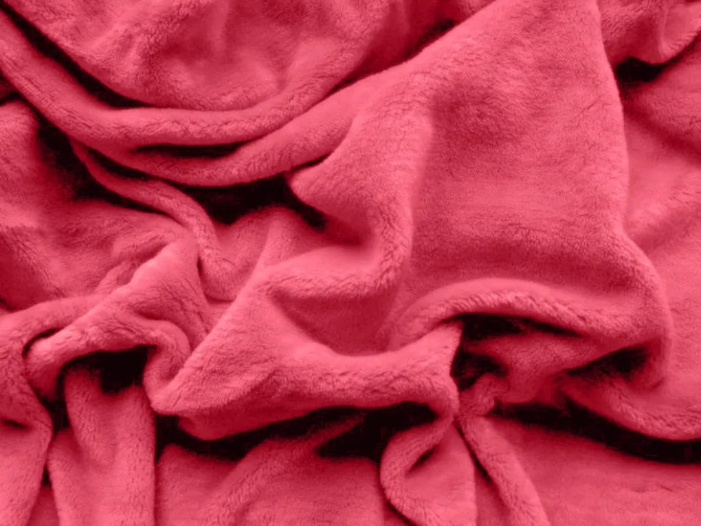 PrzytulneMieszkanie.pl Prześcieradło z mikropluszu SOFT 90x200 cm czerwone