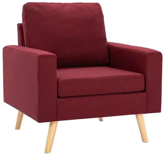 Czerwony tapicerowany fotel wypoczynkowy N5-S22