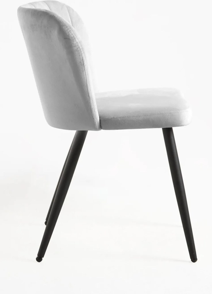 Zestaw 4 Krzese Luk Aksamitne