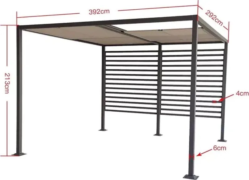 Natis – elegancka pergola tarasowa z rozsuwanym zadaszeniem i aluminiową konstrukcją
