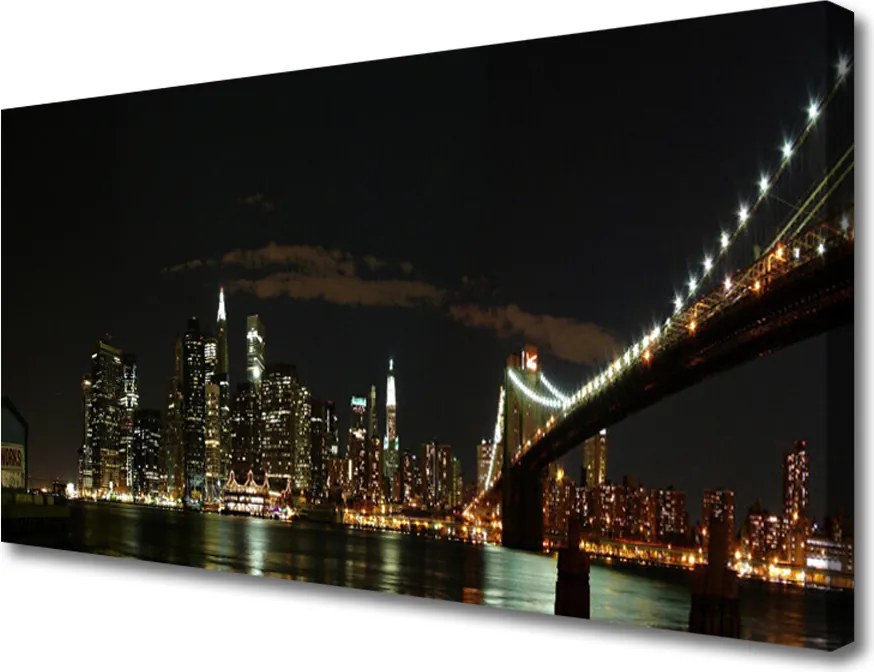 Obraz na płótnie Most Wiszący nad Metropolią