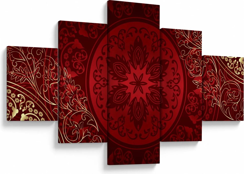 Obraz - Złote mandale (125x70 cm)