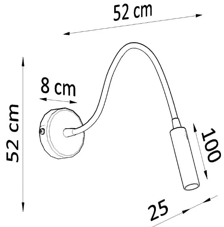 Czarny kinkiet Aludra – Nice Lamps