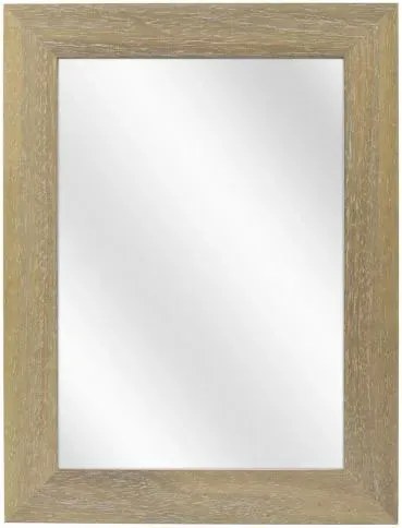 Szare drewniane lustro w szerokiej ramie E7-S18
