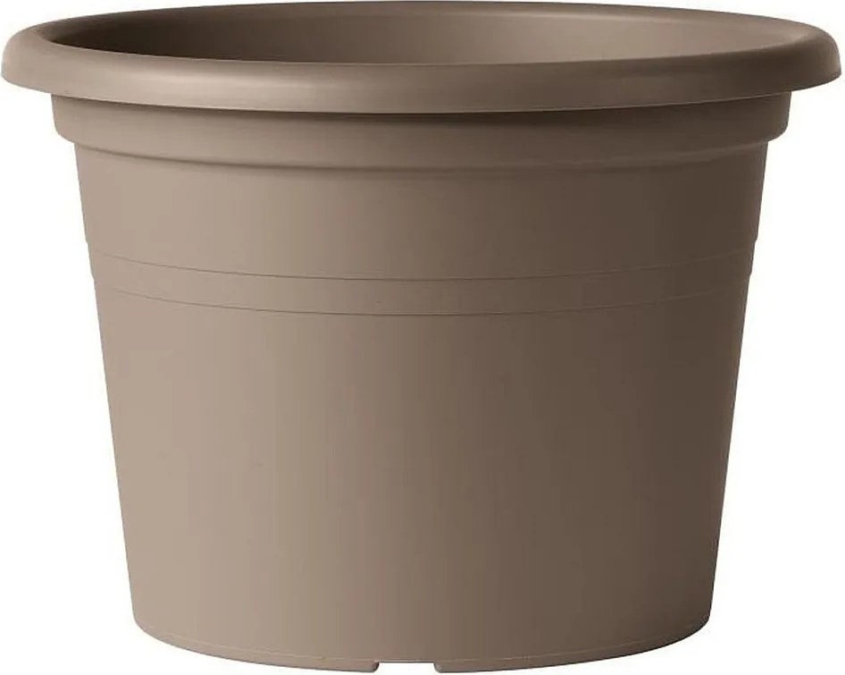 Okrągła Donica Zewnętrzna DEROMA Day R Camel 60 cm Taupe Mat Recyklingowa Odporna na Mróz i UV