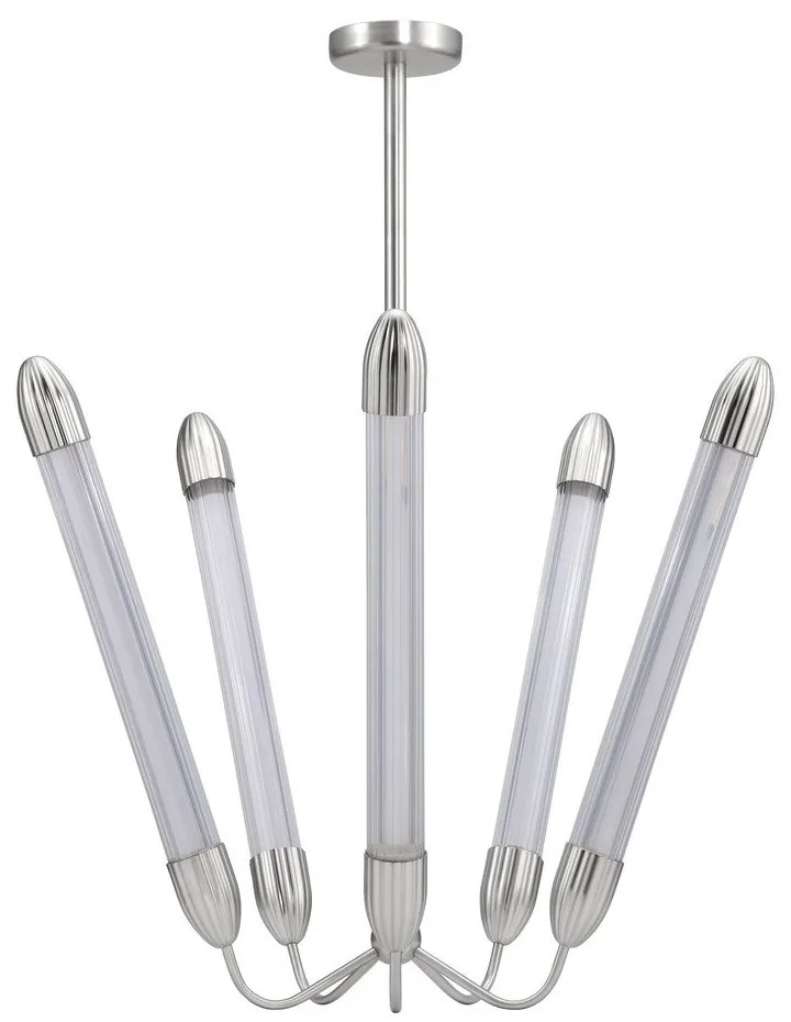 Stalowa lampa wisząca w kolorze srebra ze szklanym kloszem ø 86 cm Lemon Squeeze – UMAGE