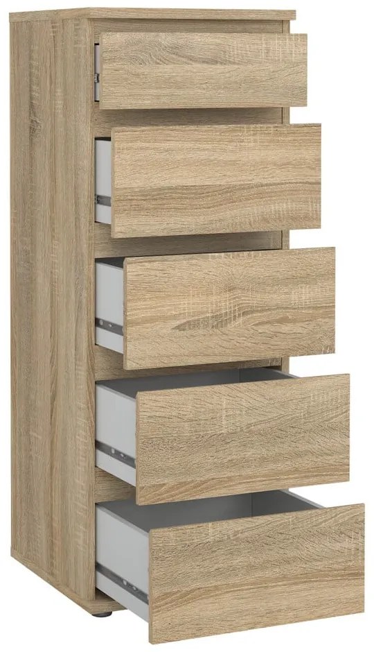 Wysoka komoda w dekorze dębu 40x107 cm Nova – Tvilum