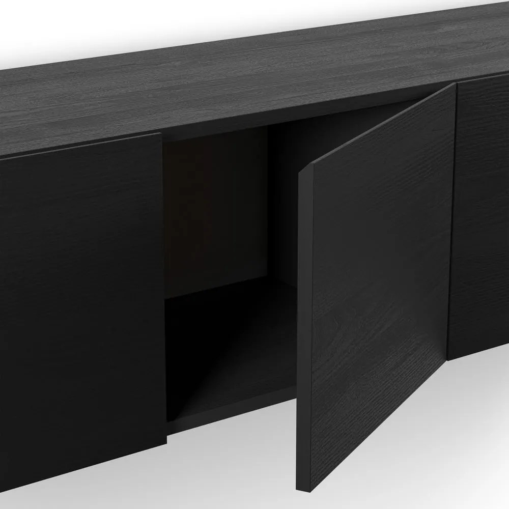 Czarna szafka pod TV 180x38x35 cm Daroca – Marckeric