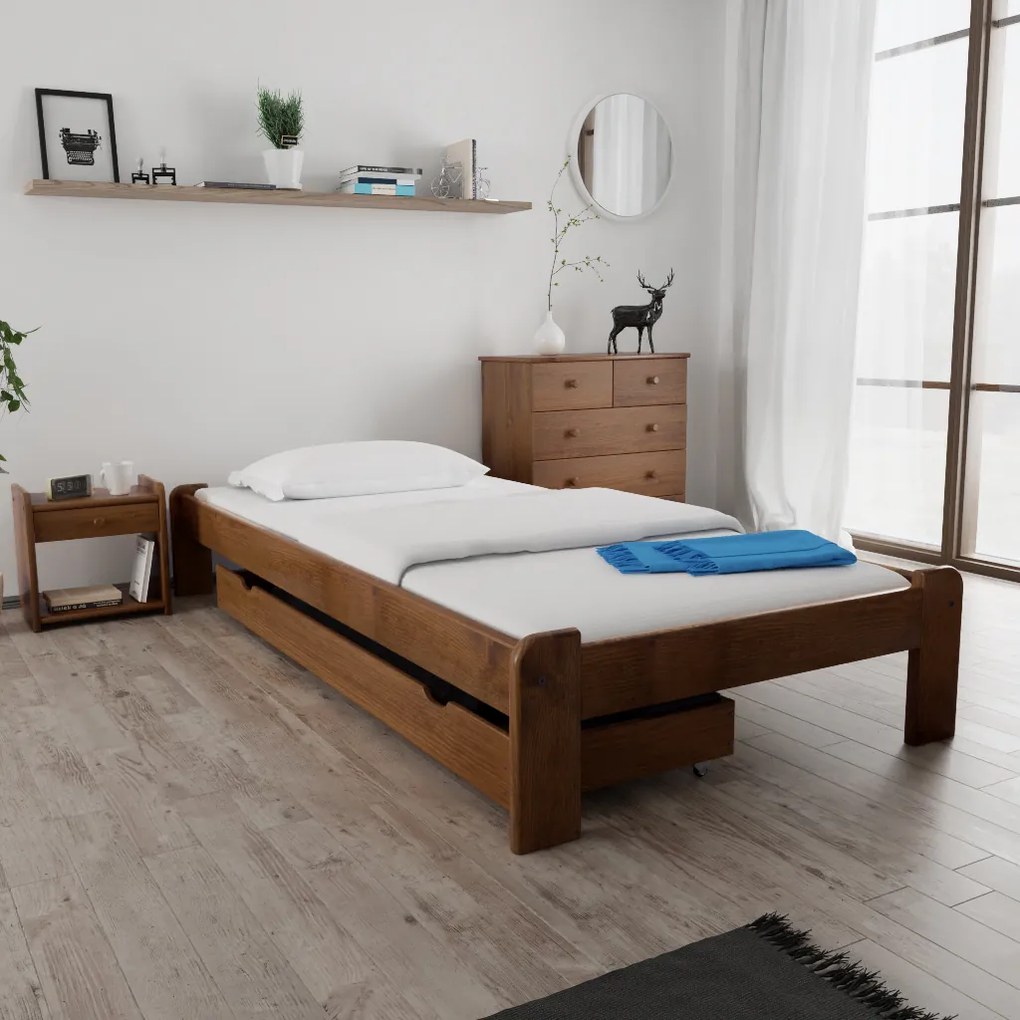 Łóżko ADA 80 x 200 cm, dąb Materac: Materac Sommera 18 cm