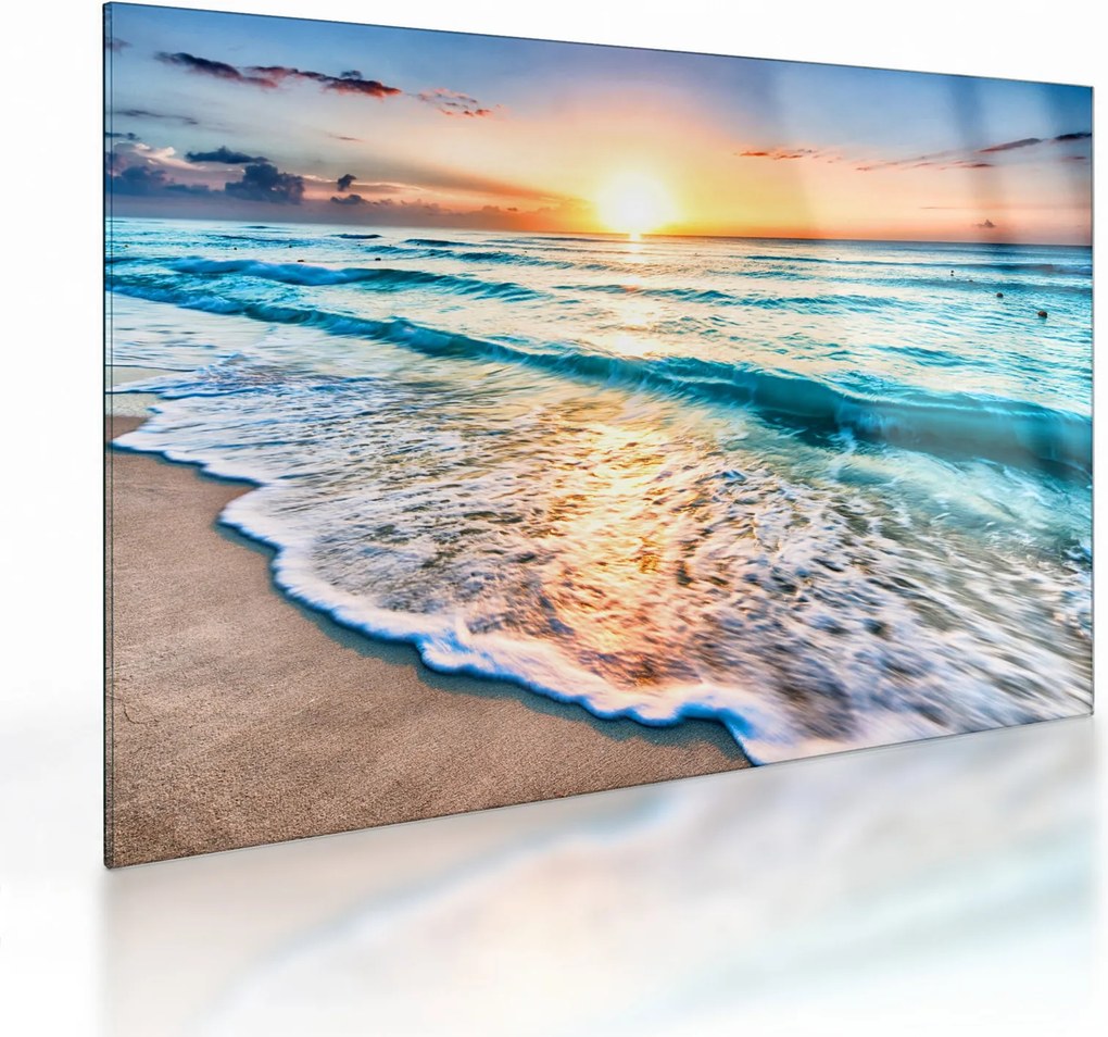 Obraz na szkle - Plaża morska (70x50 cm)