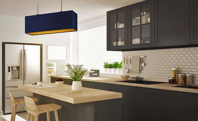 Lampa wisząca do kuchni na chromowanym stelażu - B0-F32