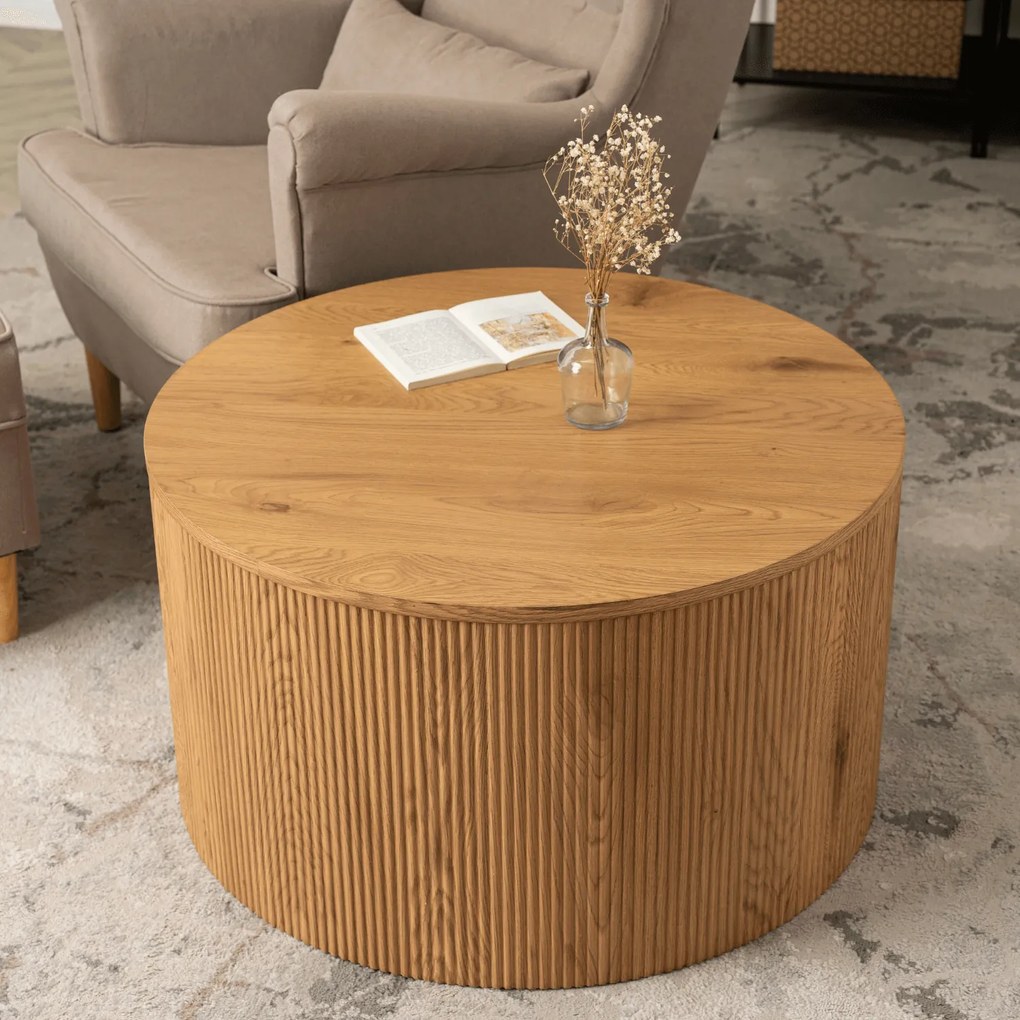 Stolik Kawowy CLOVER MAX 80 cm Dąb Nowoczesny Loft