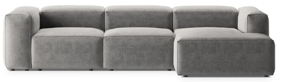 Jasnoszary narożnik (prawostronny/z szezlongiem) Bergamo – Cosmopolitan Design