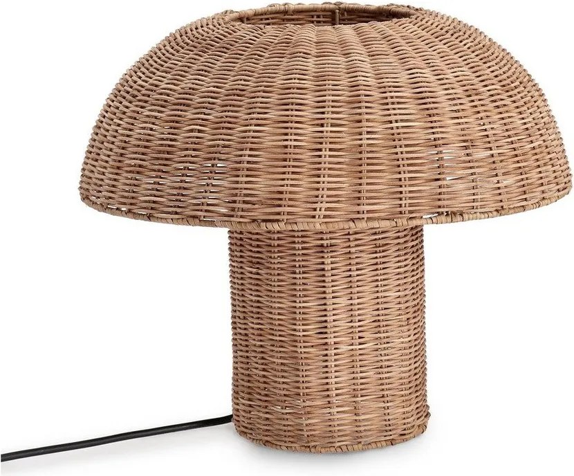 Rattanowa lampa stołowa LED w naturalnym kolorze z rattanowym kloszem (wysokość 40 cm) Irele – Bizzotto