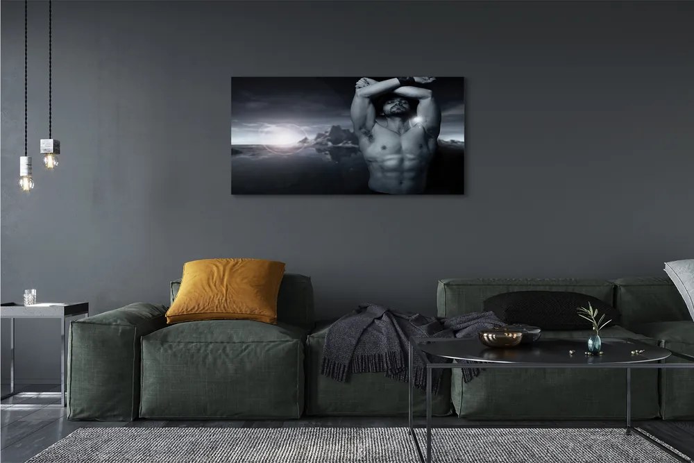 Zdjęcie na płótnie Mężczyzna w Górach